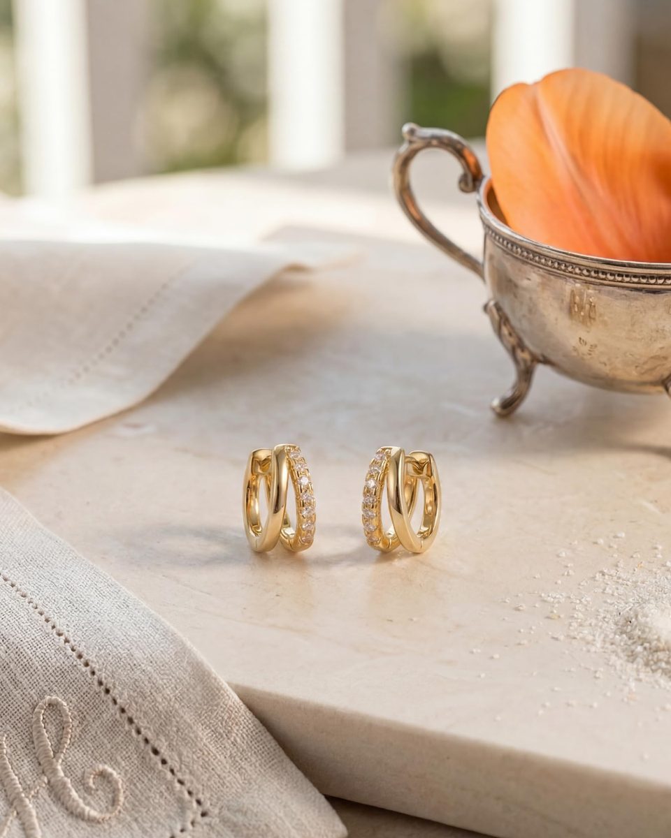 Dainty 14K Gold Hoop Earrings – photo 5