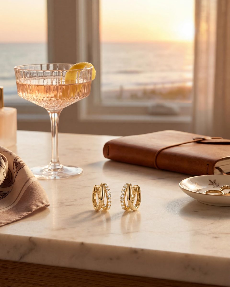 Dainty 14K Gold Hoop Earrings – photo 6