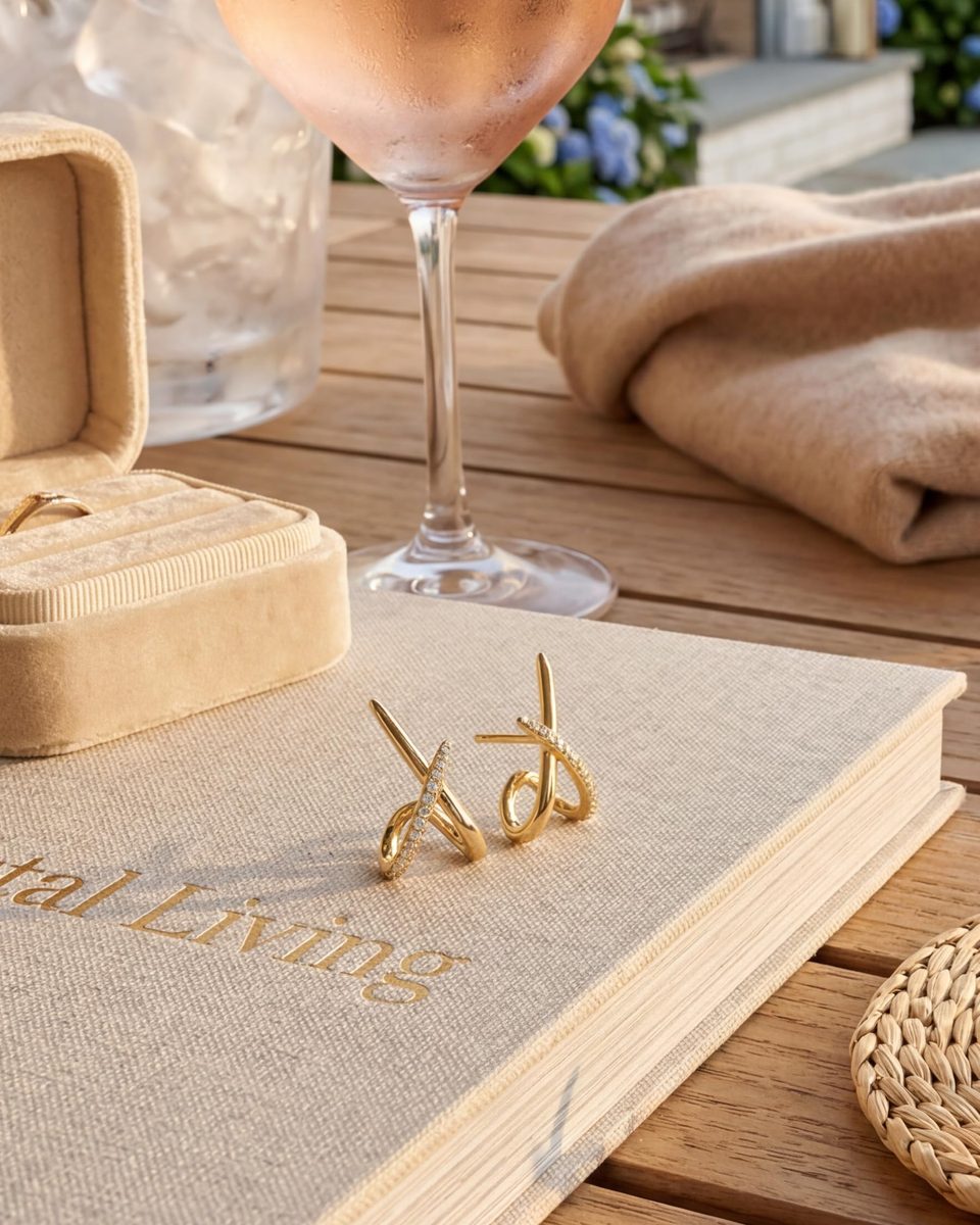 Dainty 14K Gold Stud Earrings – photo 6