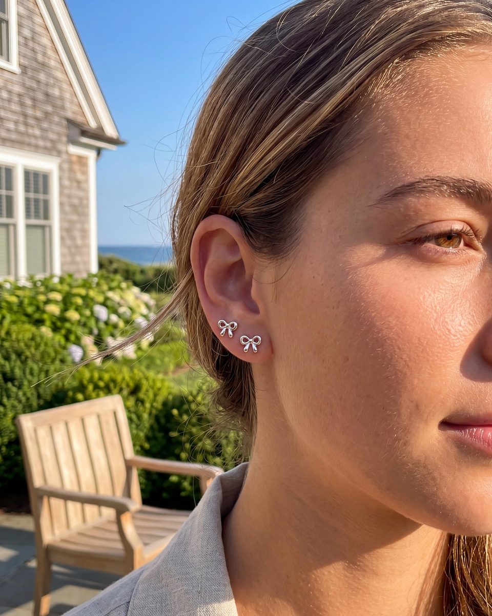 Trendy Silver Stud Earrings – photo 7