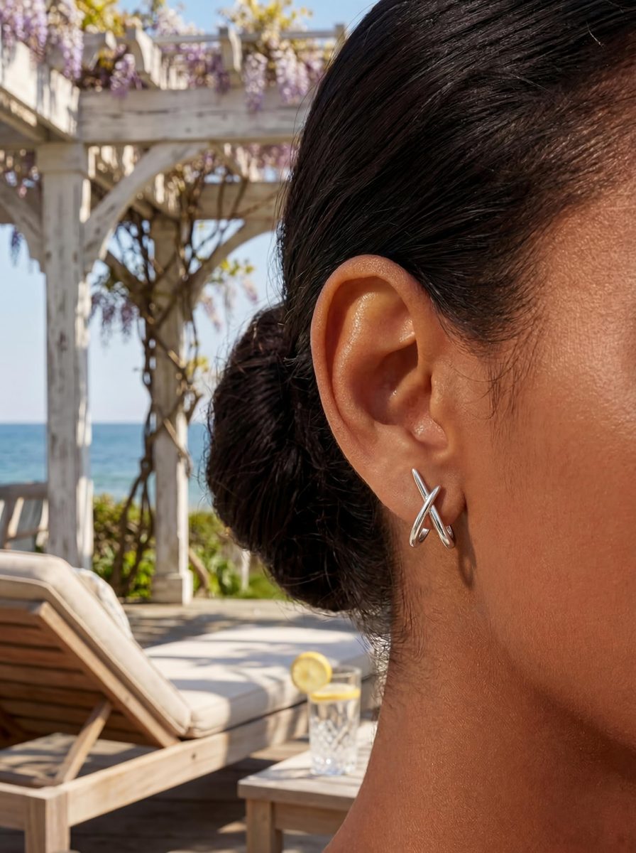 Trendy Silver Stud Earrings – photo 2