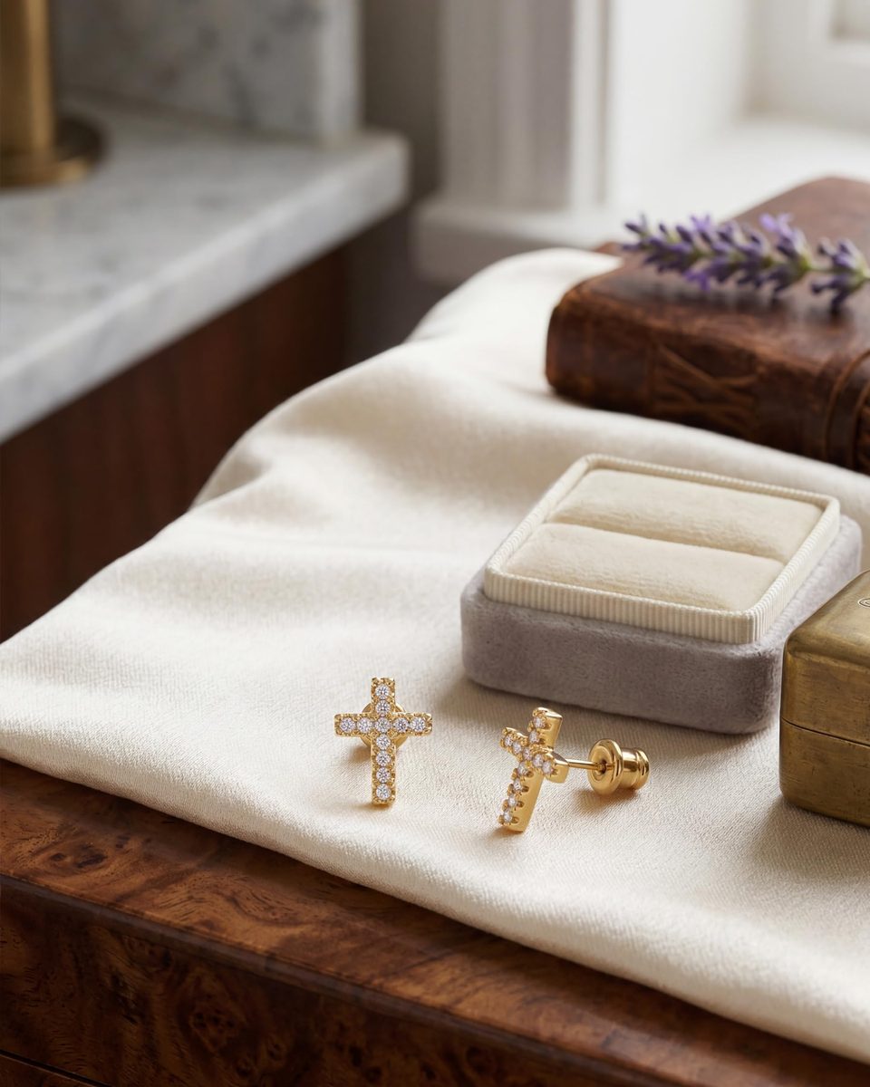 Dainty 14K Gold Stud Earrings – photo 5
