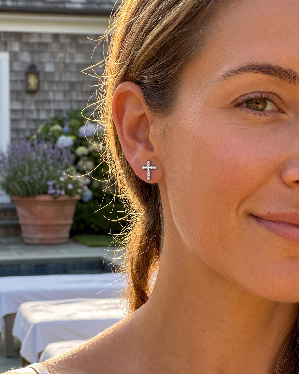 Trendy Silver Stud Earrings – photo 2