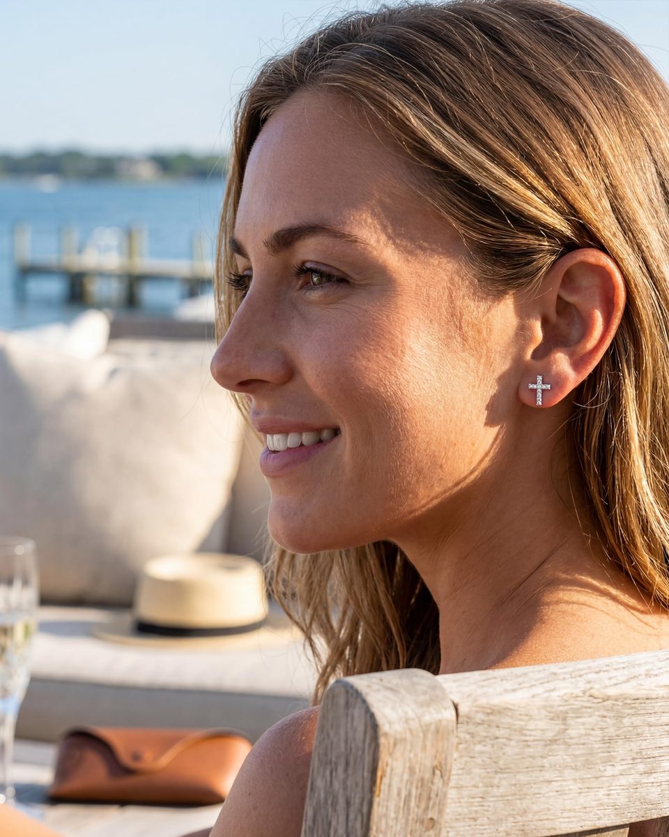 Trendy Silver Stud Earrings – photo 4