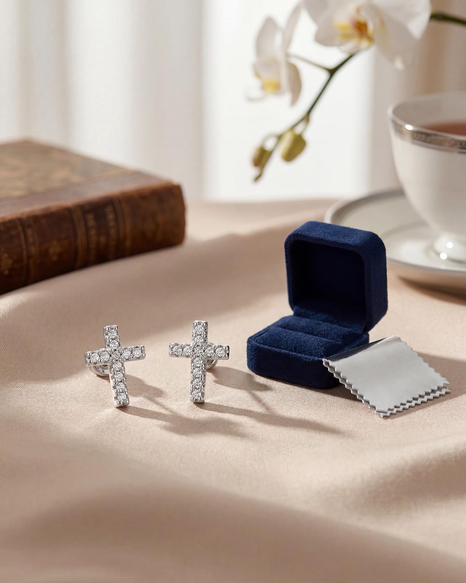 Trendy Silver Stud Earrings – photo 6