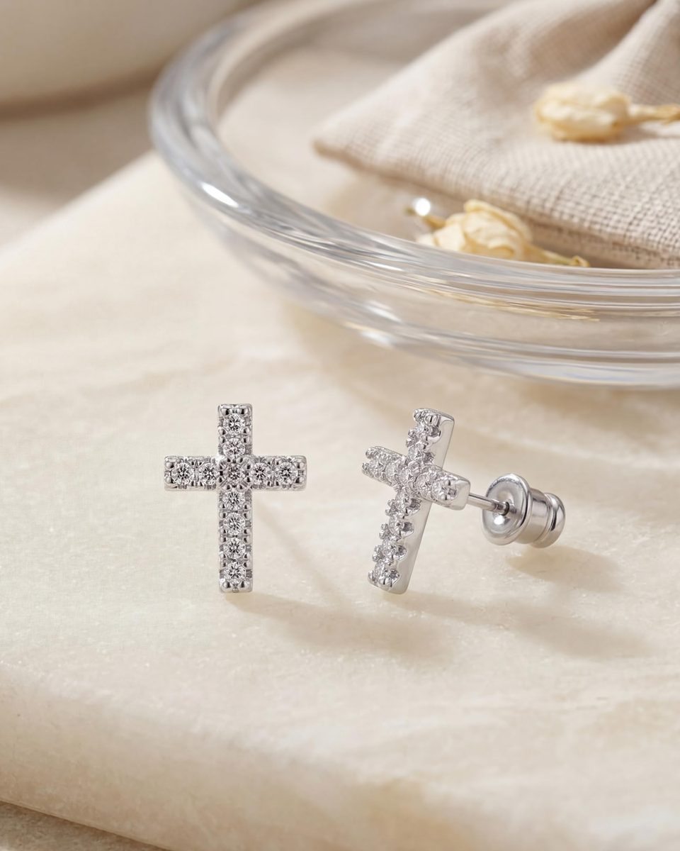 Trendy Silver Stud Earrings – photo 9