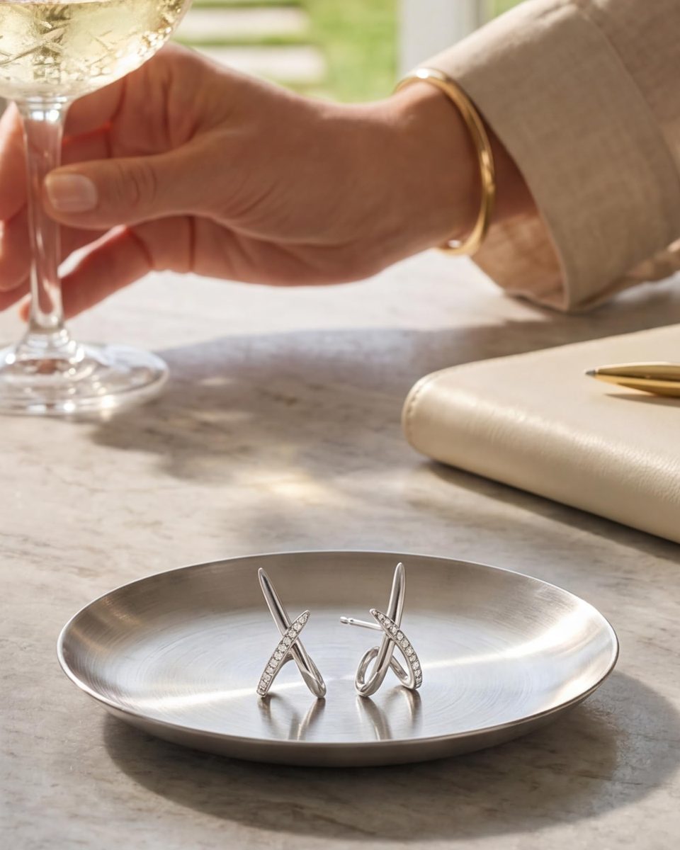Dainty Silver Stud Earrings – photo 5