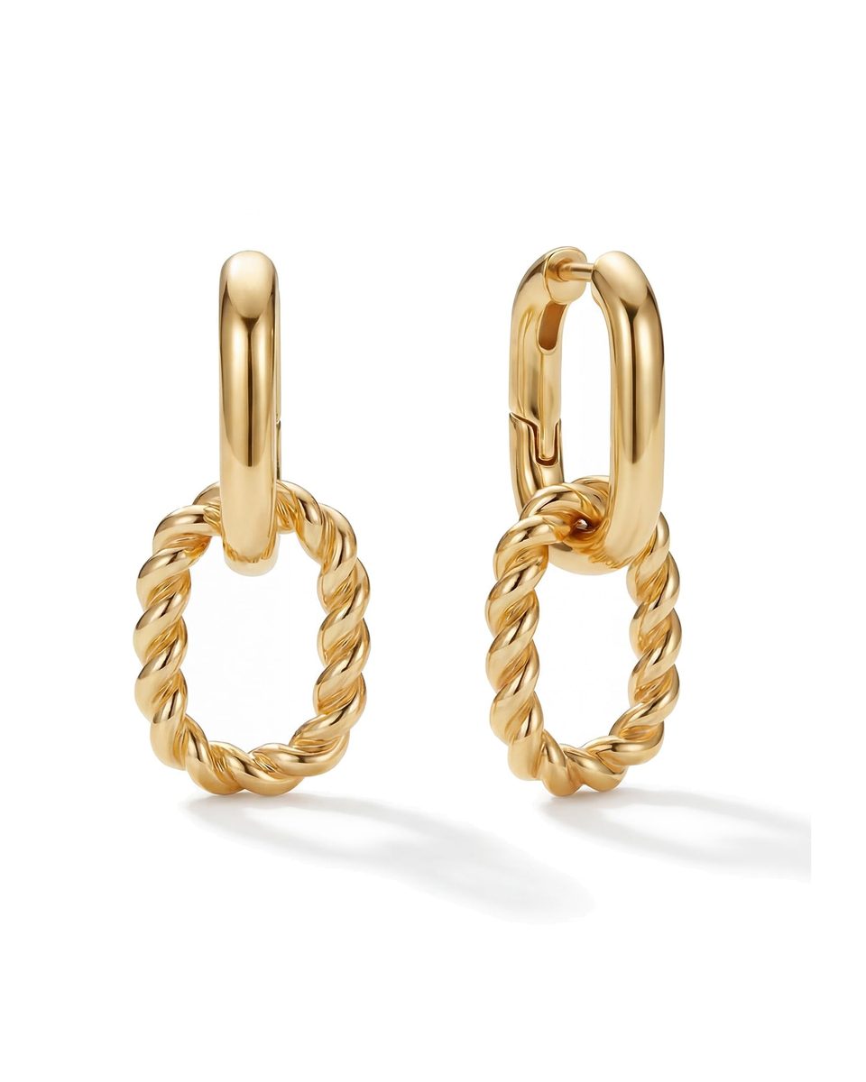 Dainty 14K Gold Dangle Earrings