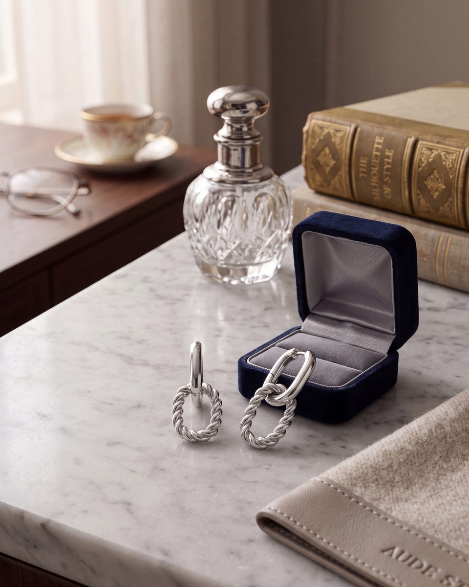 Trendy Silver Huggie Earrings – photo 5