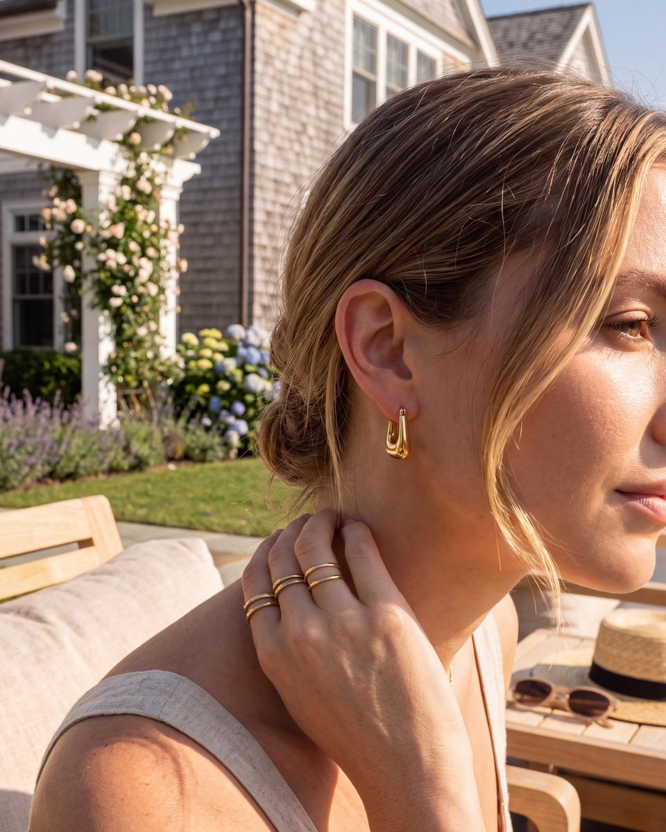 Dainty 14K Gold Hoop Earrings – photo 4