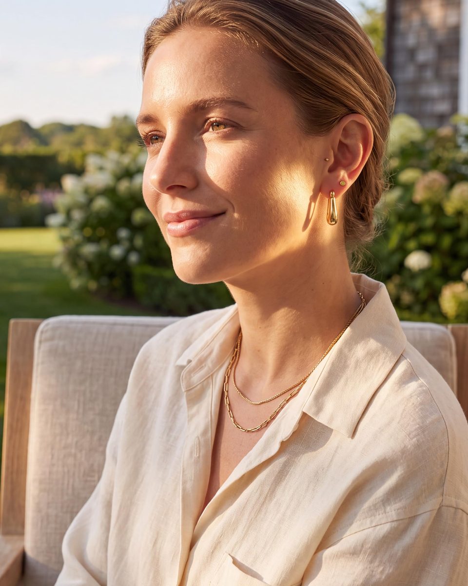 Dainty 14K Gold Hoop Earrings – photo 8