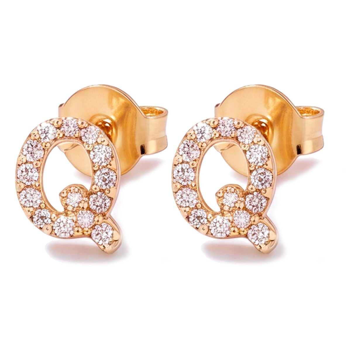 Trendy 14K Gold Stud Earrings