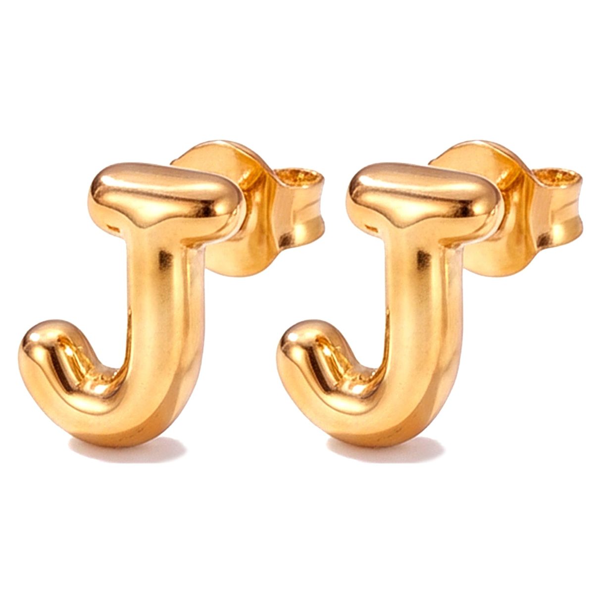 Trendy 14K Gold Stud Earrings