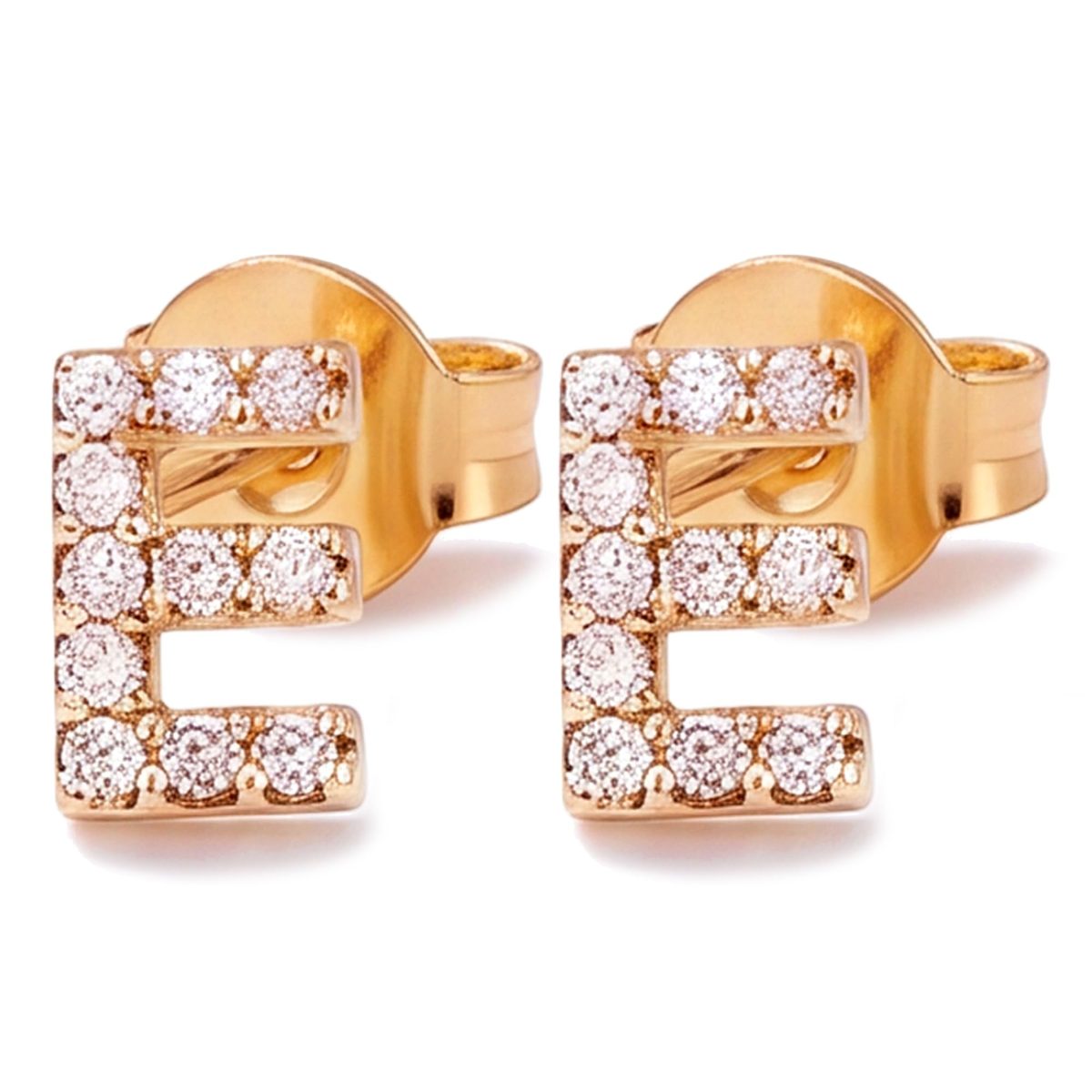 Trendy 14K Gold Stud Earrings