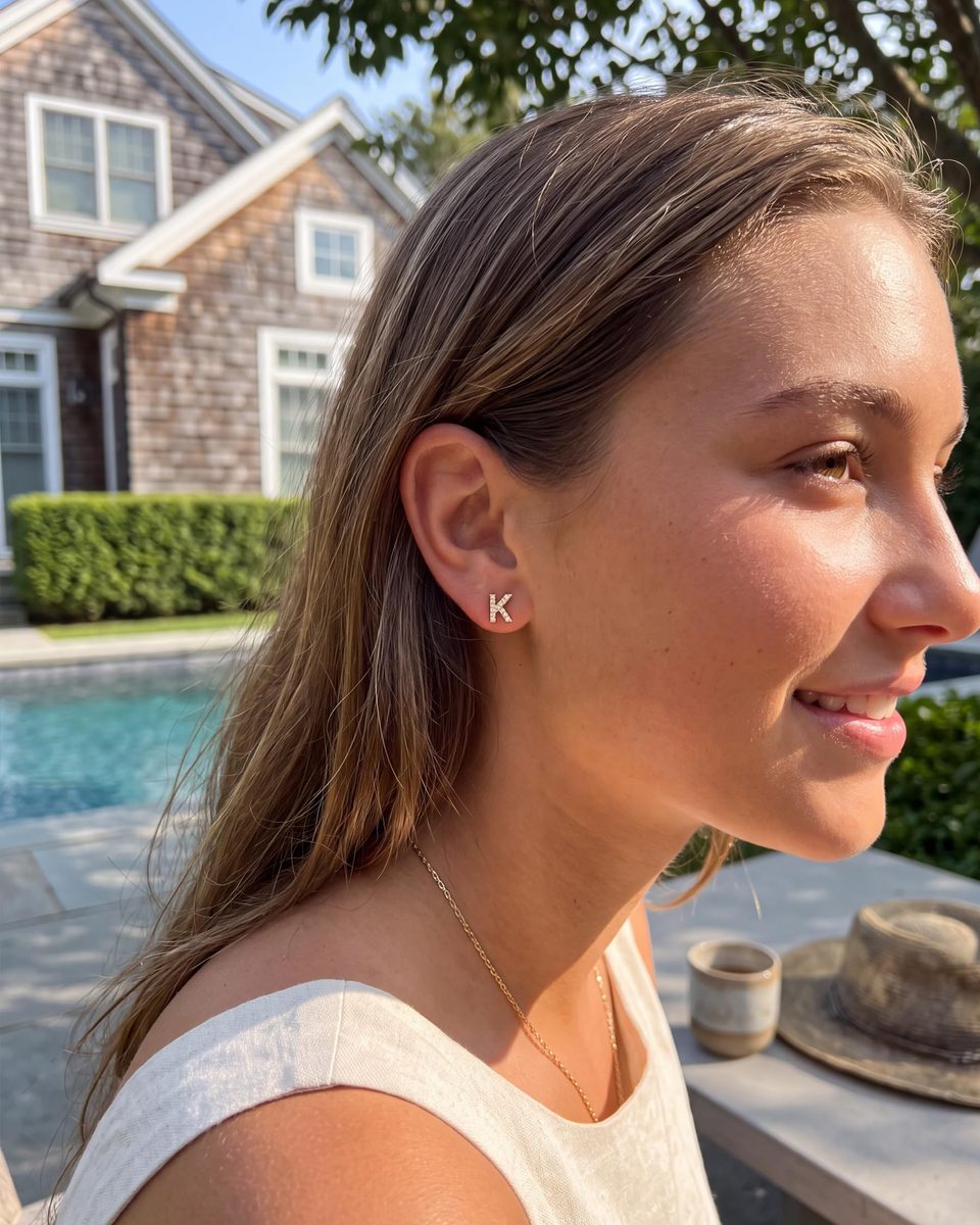 Trendy 14K Gold Stud Earrings – photo 7