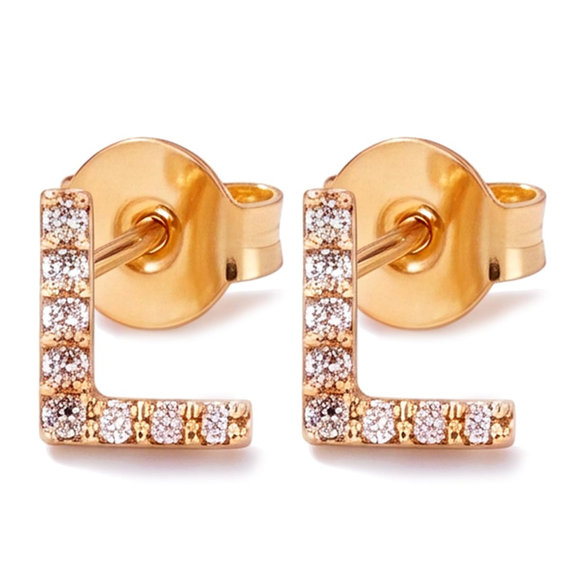 Trendy 14K Gold Stud Earrings