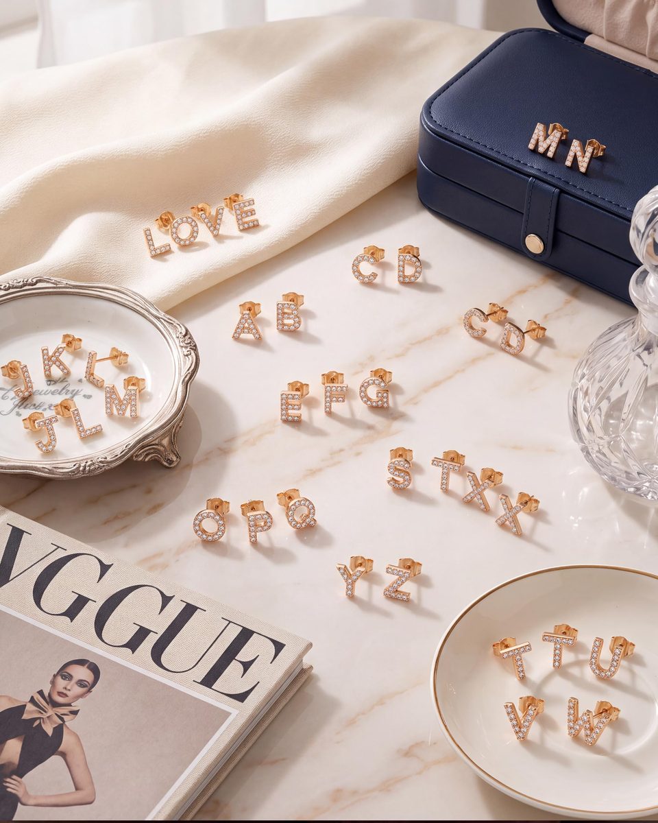 Trendy 14K Gold Stud Earrings – photo 9