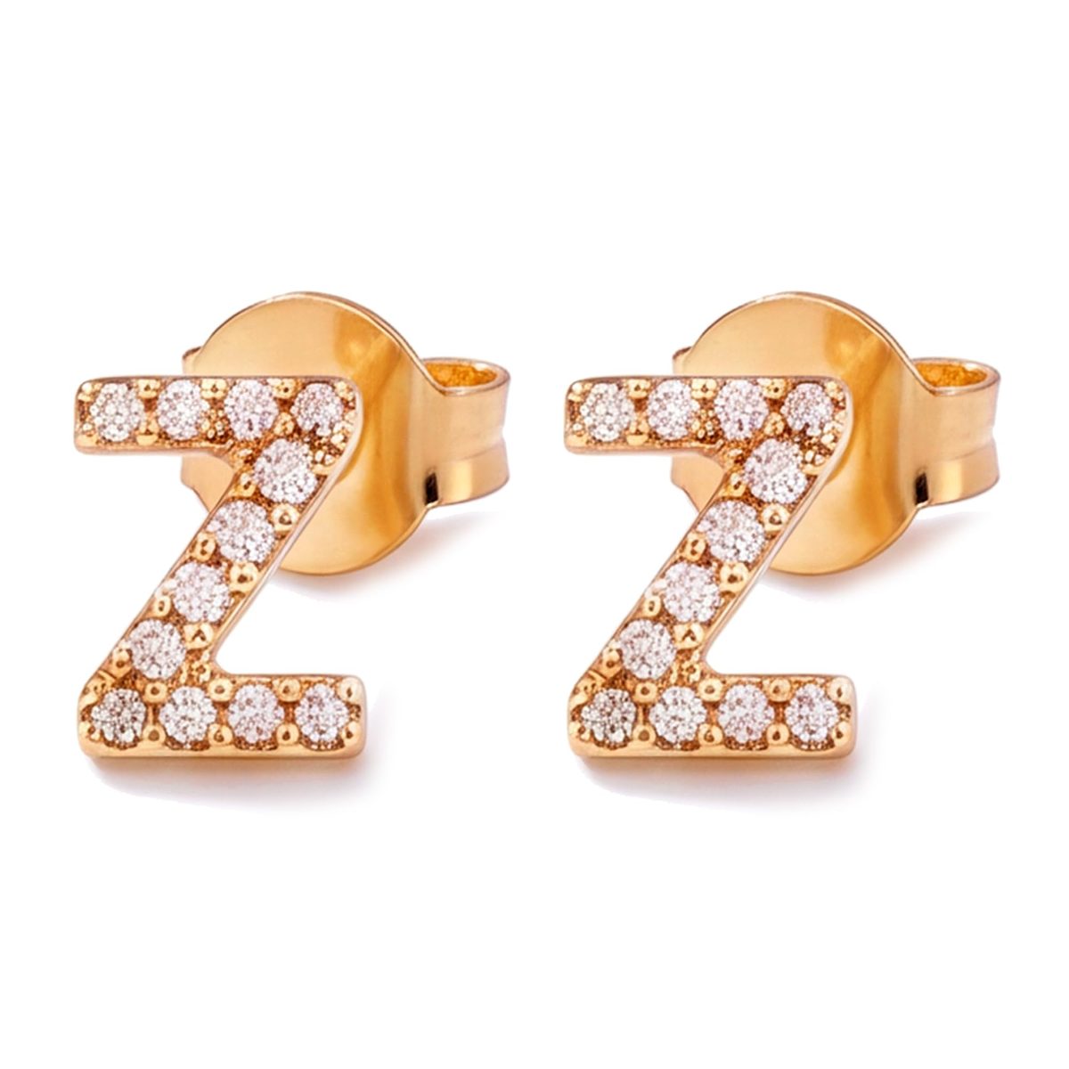 Trendy 14K Gold Stud Earrings