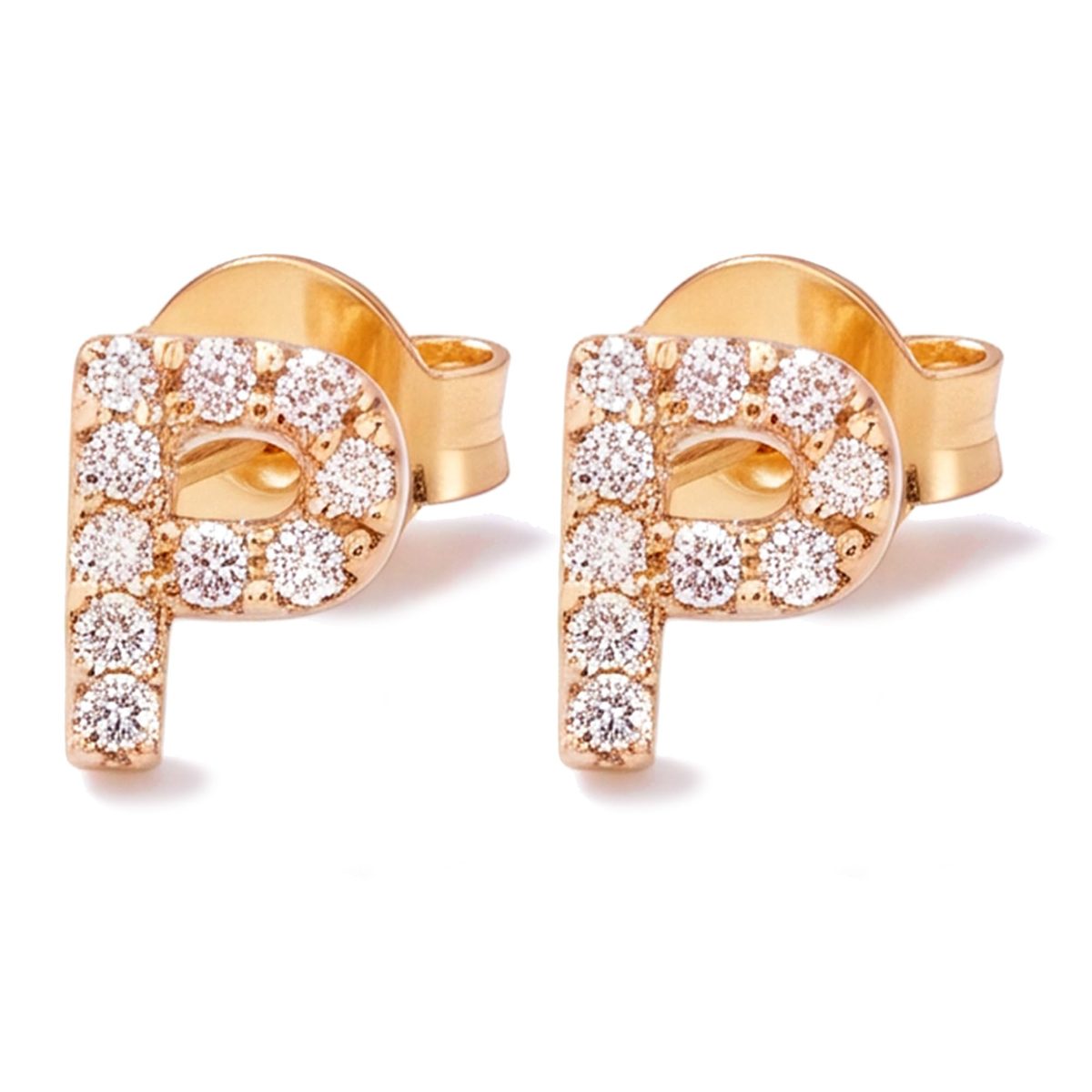 Trendy 14K Gold Stud Earrings