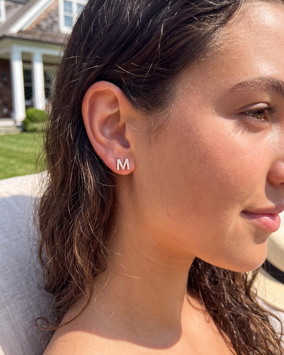 Trendy 14K Gold Stud Earrings – photo 4