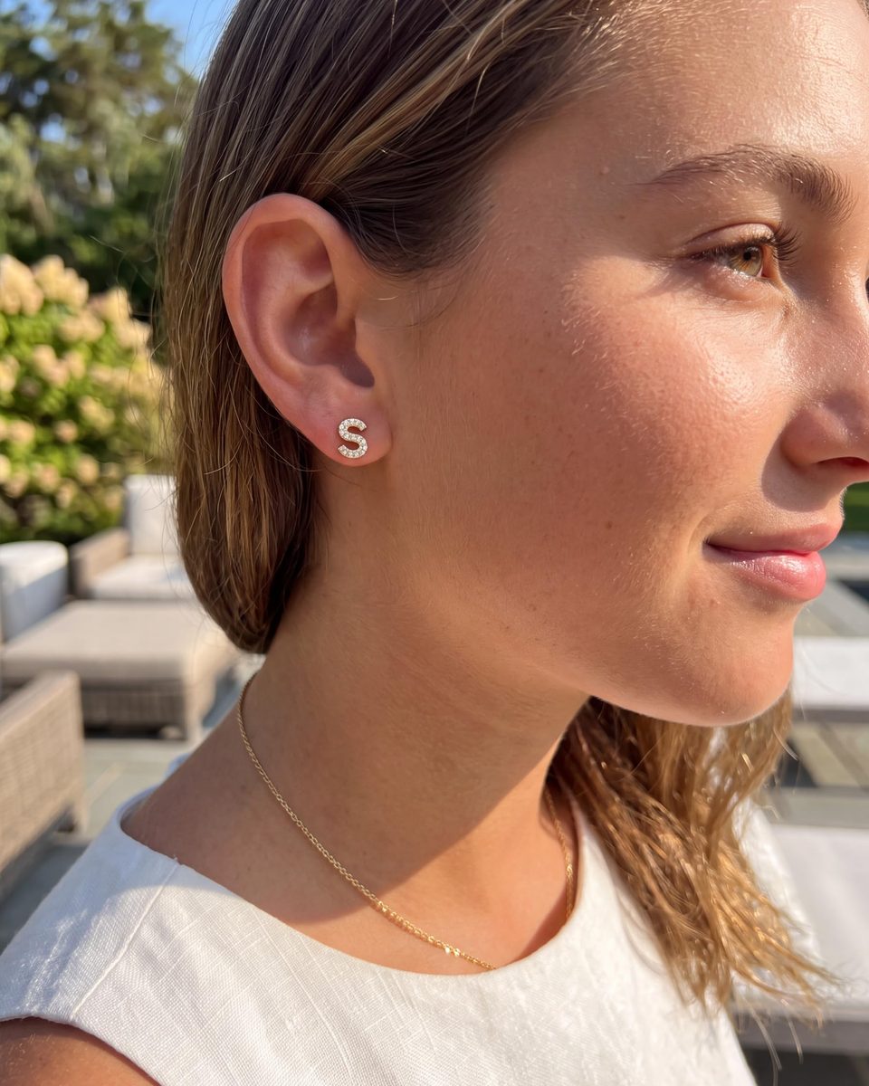Trendy 14K Gold Stud Earrings – photo 7