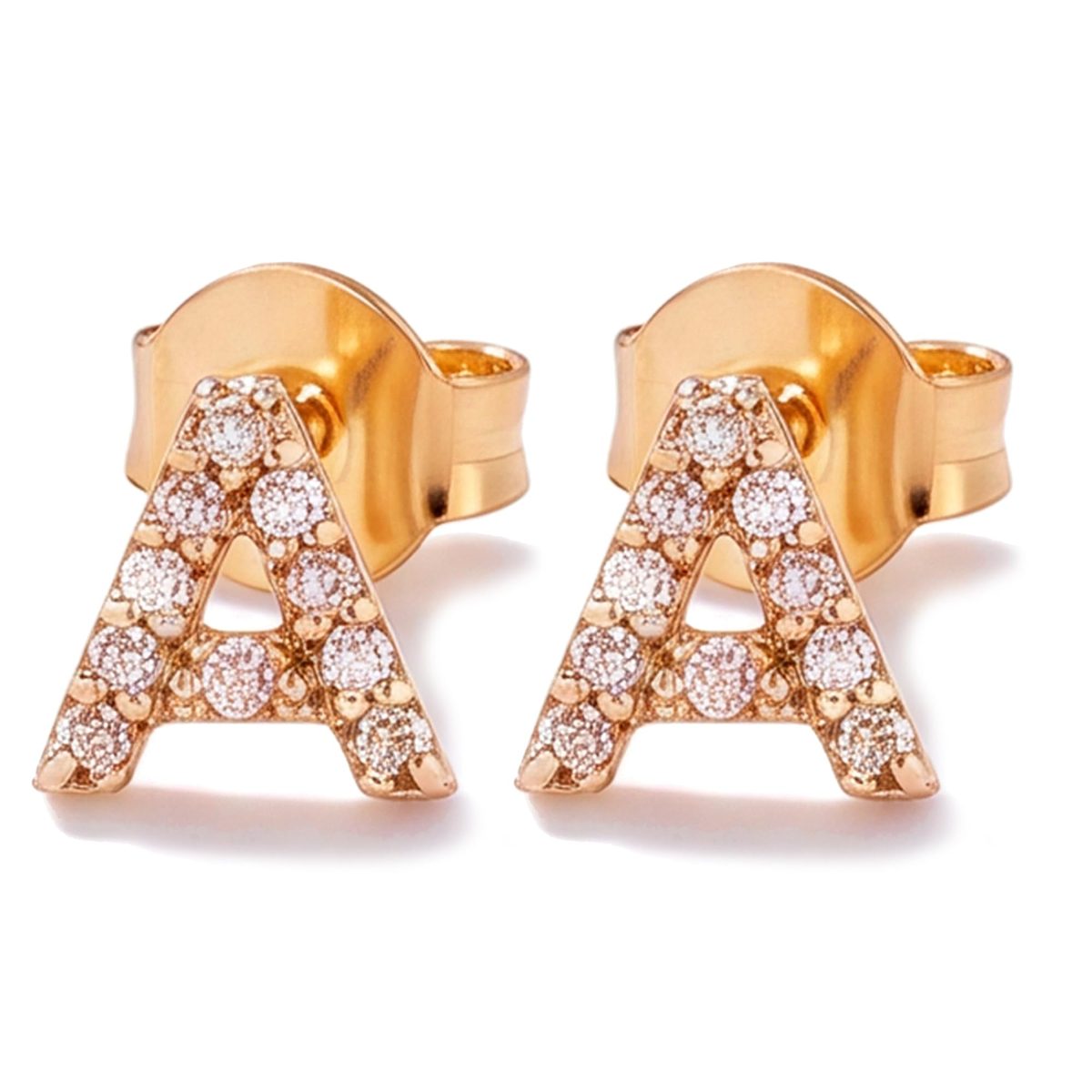 Trendy 14K Gold Stud Earrings
