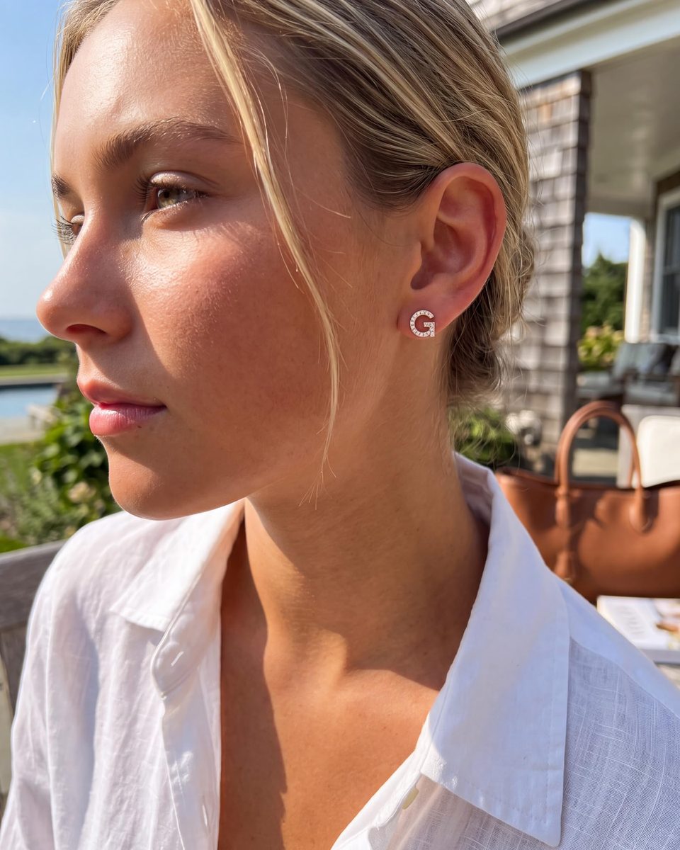 Trendy 14K Gold Stud Earrings – photo 3