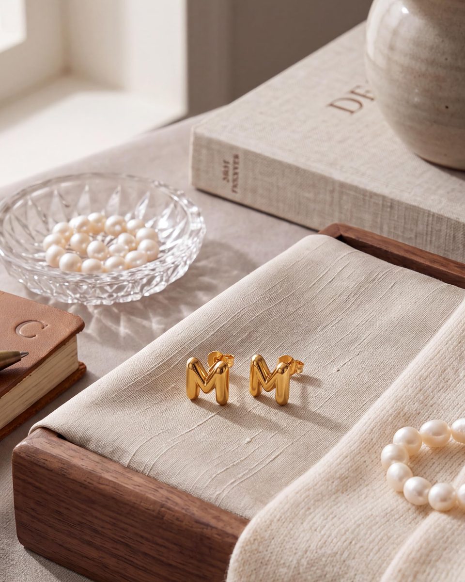 Trendy 14K Gold Stud Earrings – photo 5