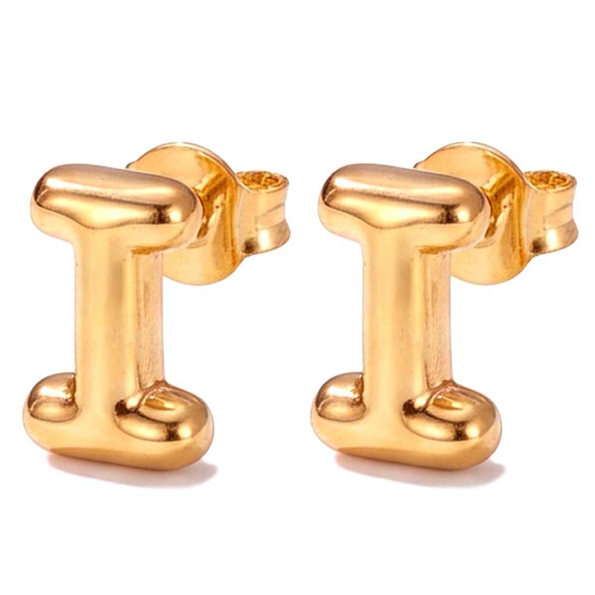 Trendy 14K Gold Stud Earrings