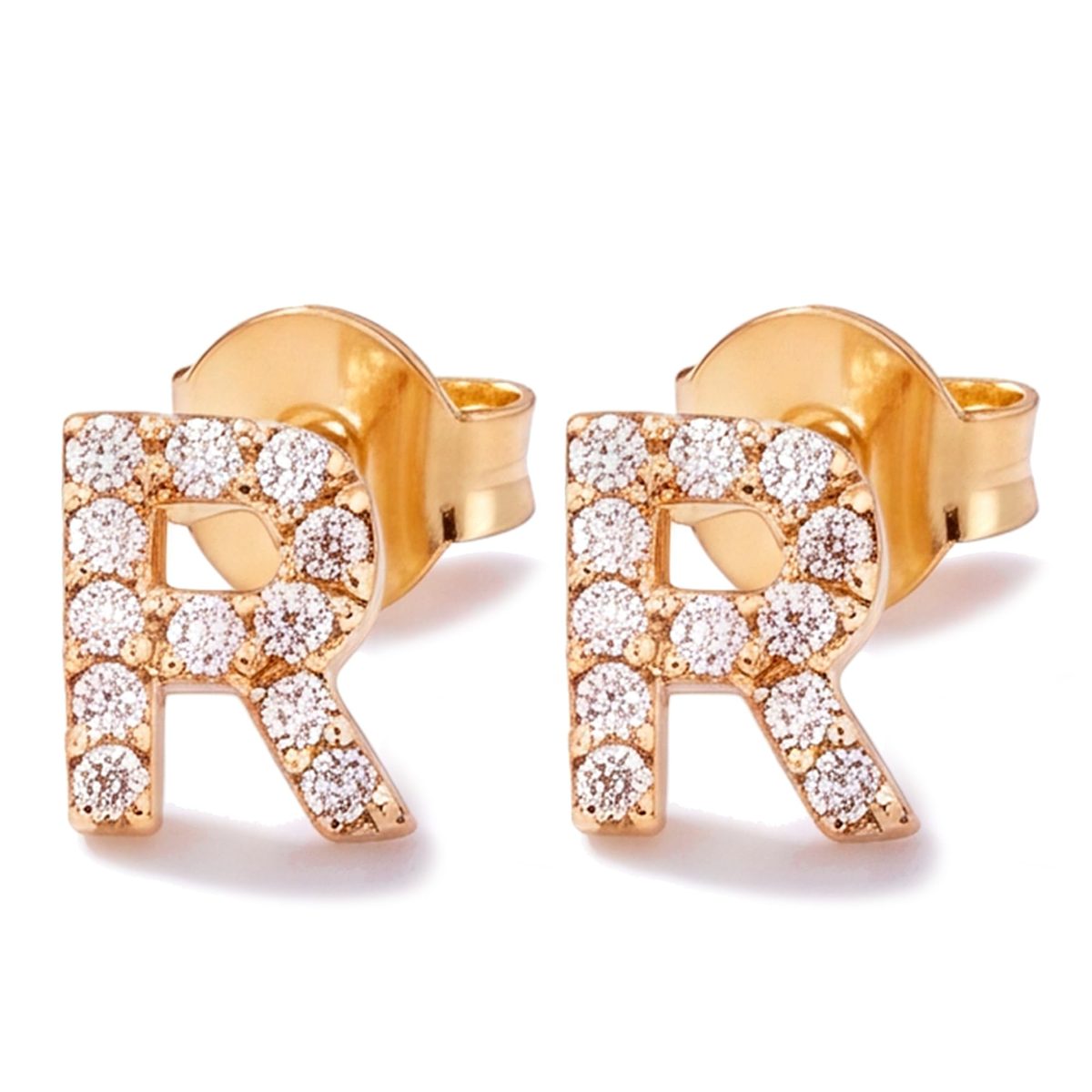 Trendy 14K Gold Stud Earrings