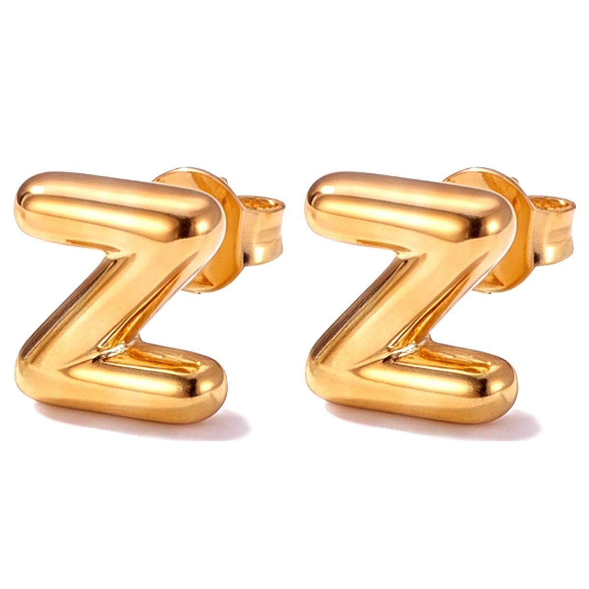 Trendy 14K Gold Stud Earrings