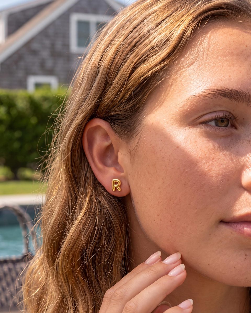 Trendy 14K Gold Stud Earrings – photo 7