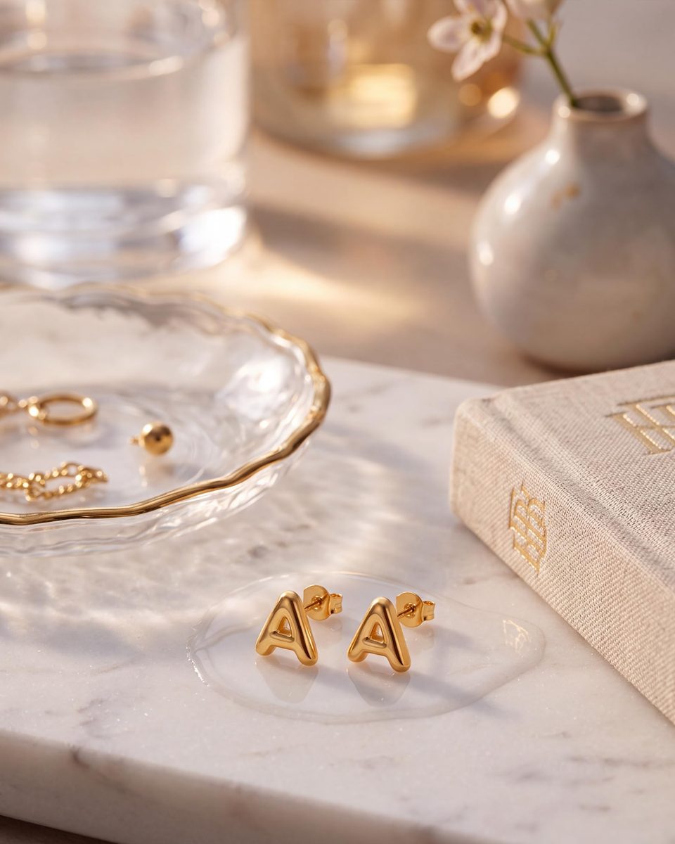 Dainty 14K Gold Stud Earrings – photo 5
