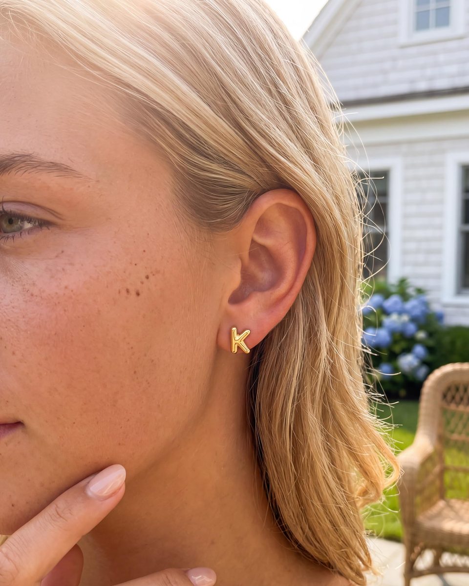 Trendy 14K Gold Stud Earrings – photo 8