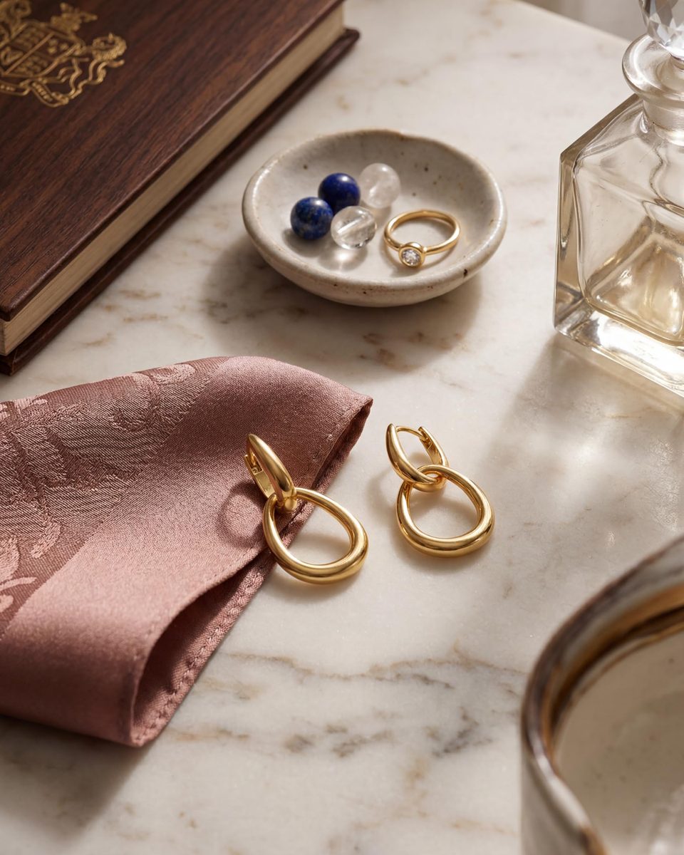Dainty 14K Gold Huggie Earrings – photo 5