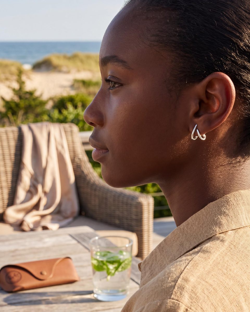 Dainty Silver Stud Earrings – photo 8