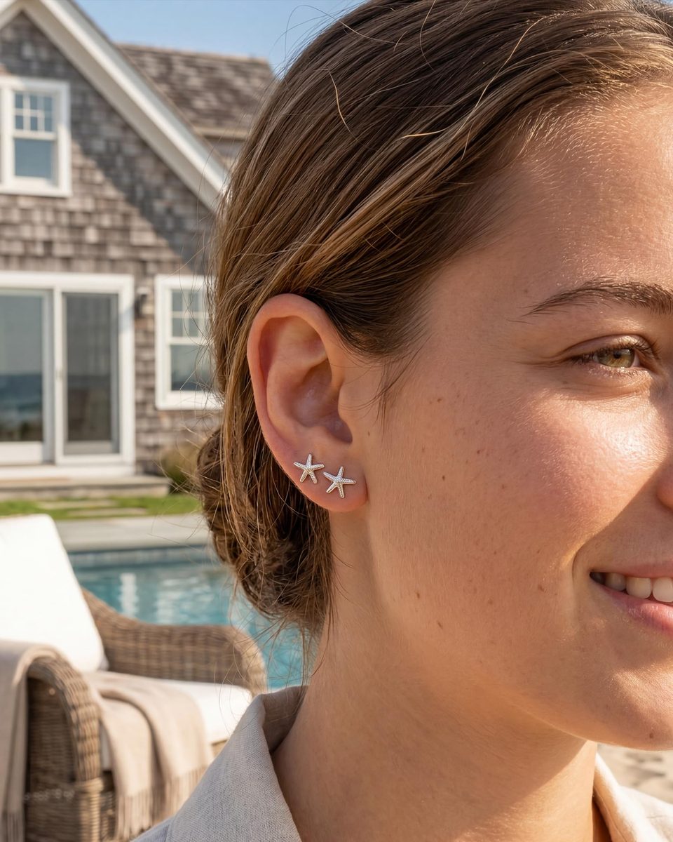 Trendy Silver Stud Earrings – photo 2