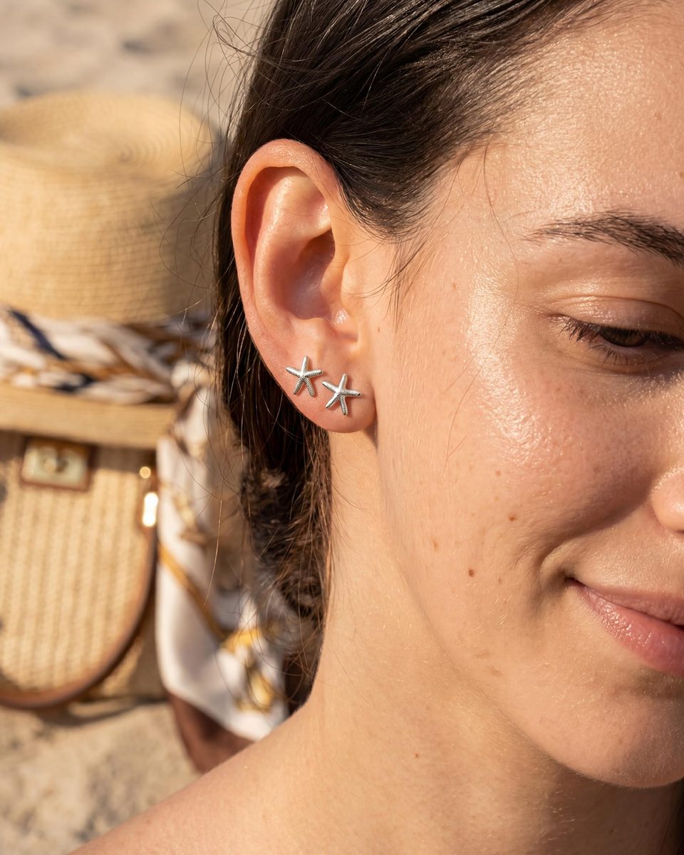 Trendy Silver Stud Earrings – photo 3