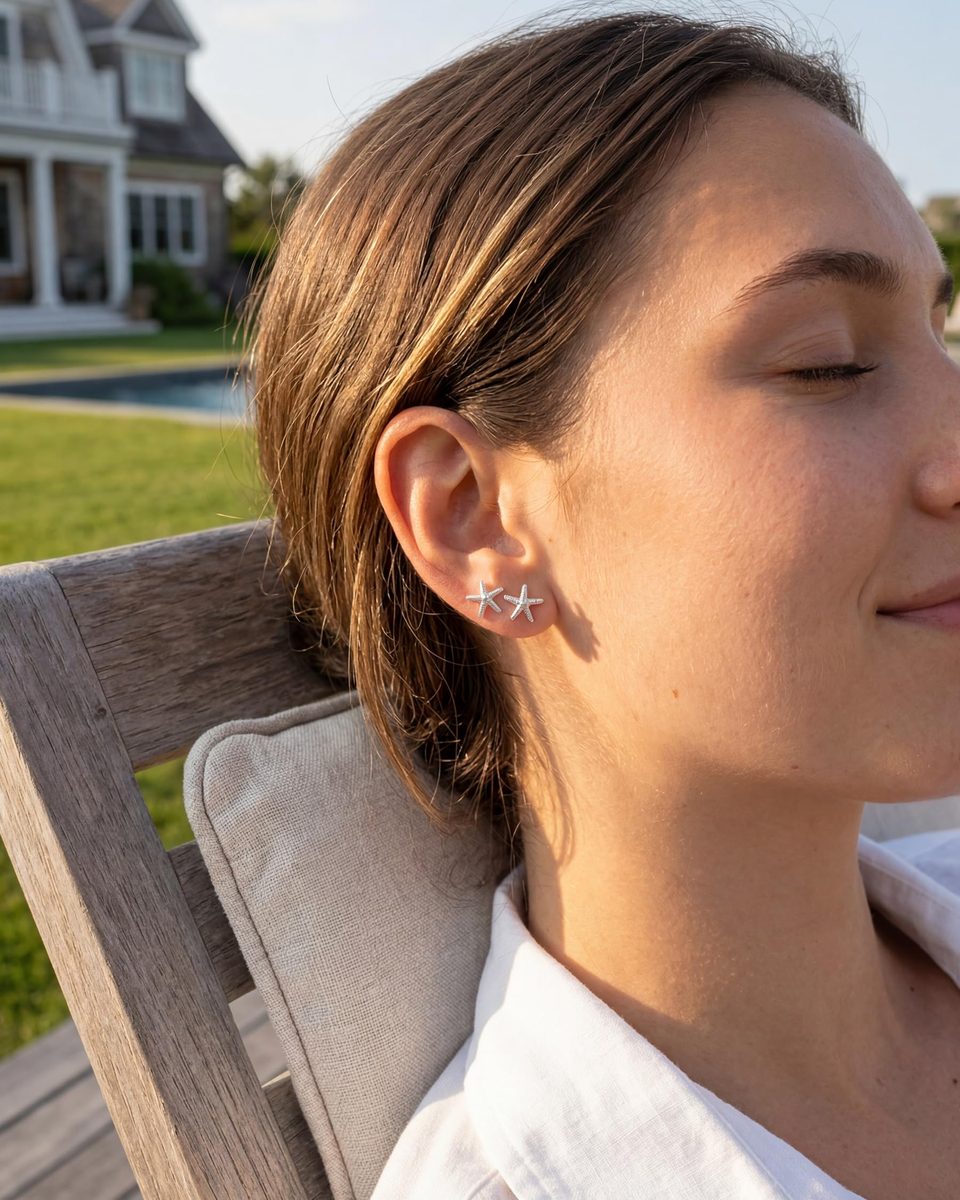 Trendy Silver Stud Earrings – photo 4