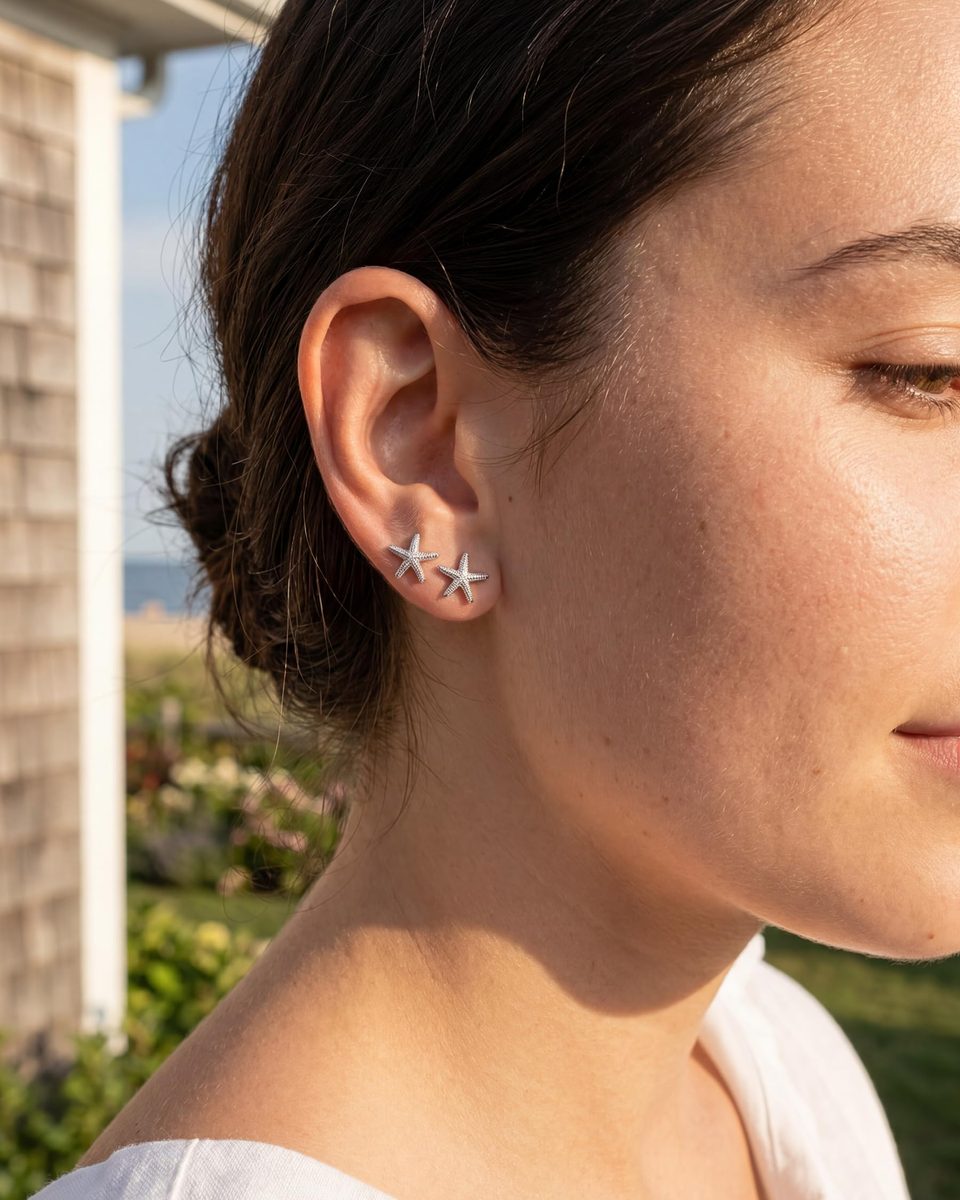 Trendy Silver Stud Earrings – photo 7