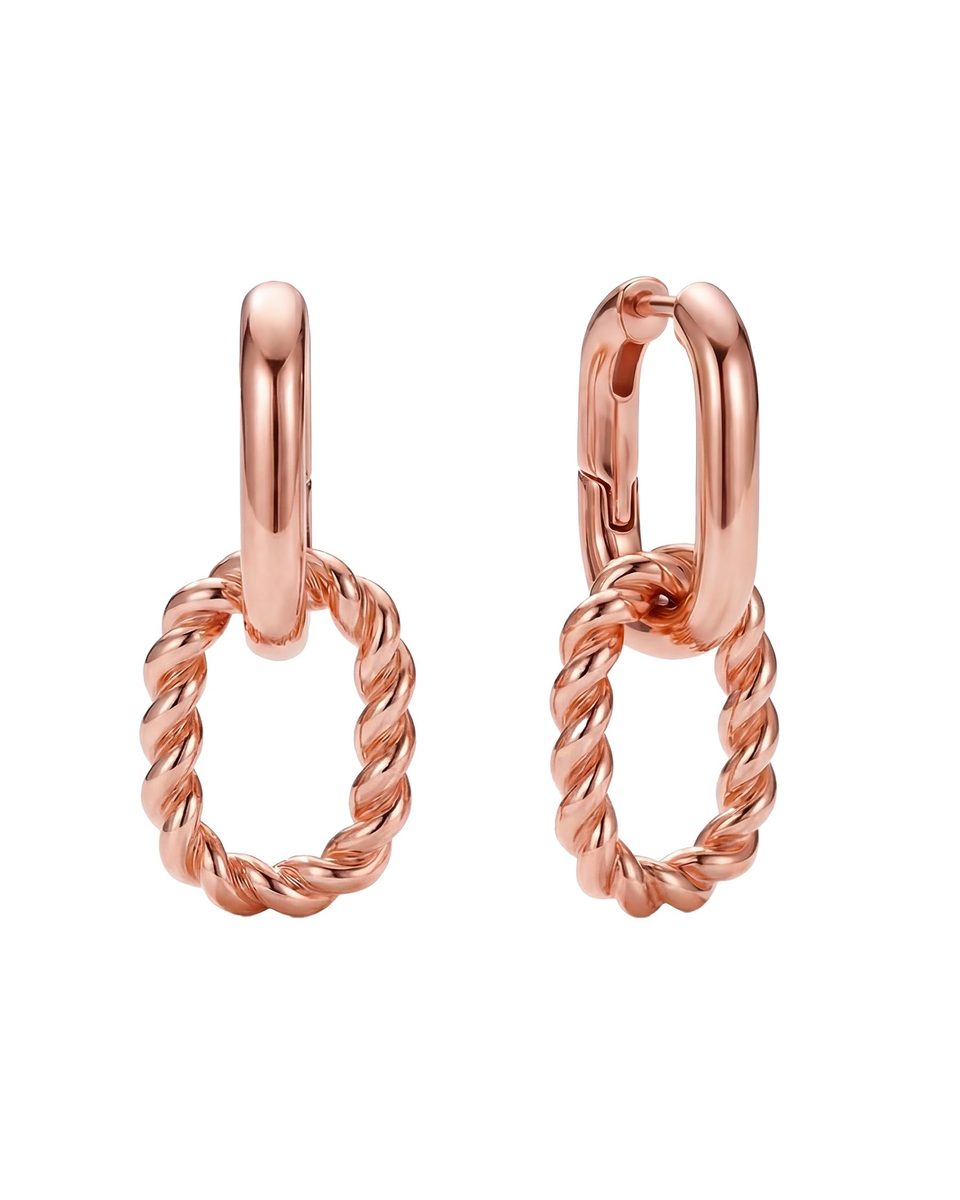 Dainty Rose Gold Dangle Earrings