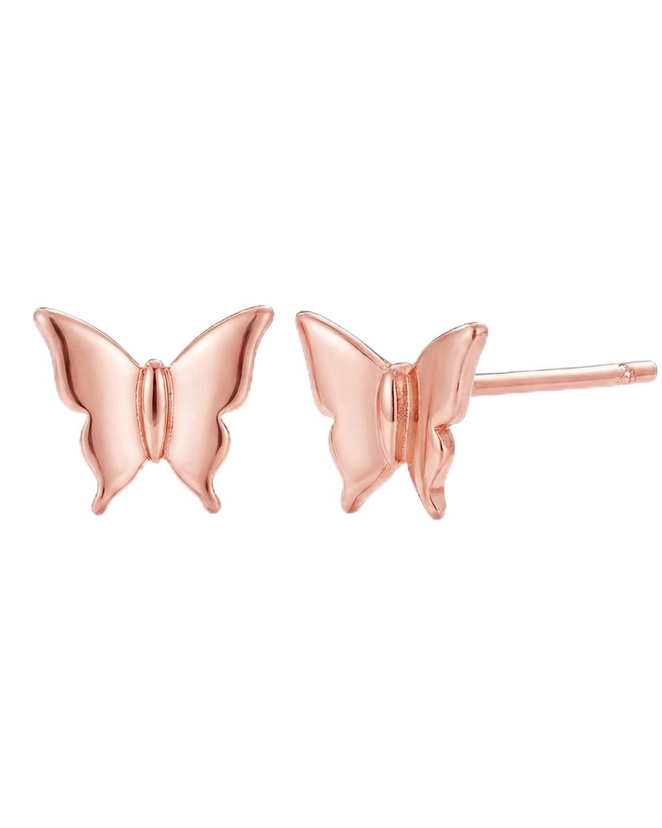 Dainty Rose Gold Stud Earrings
