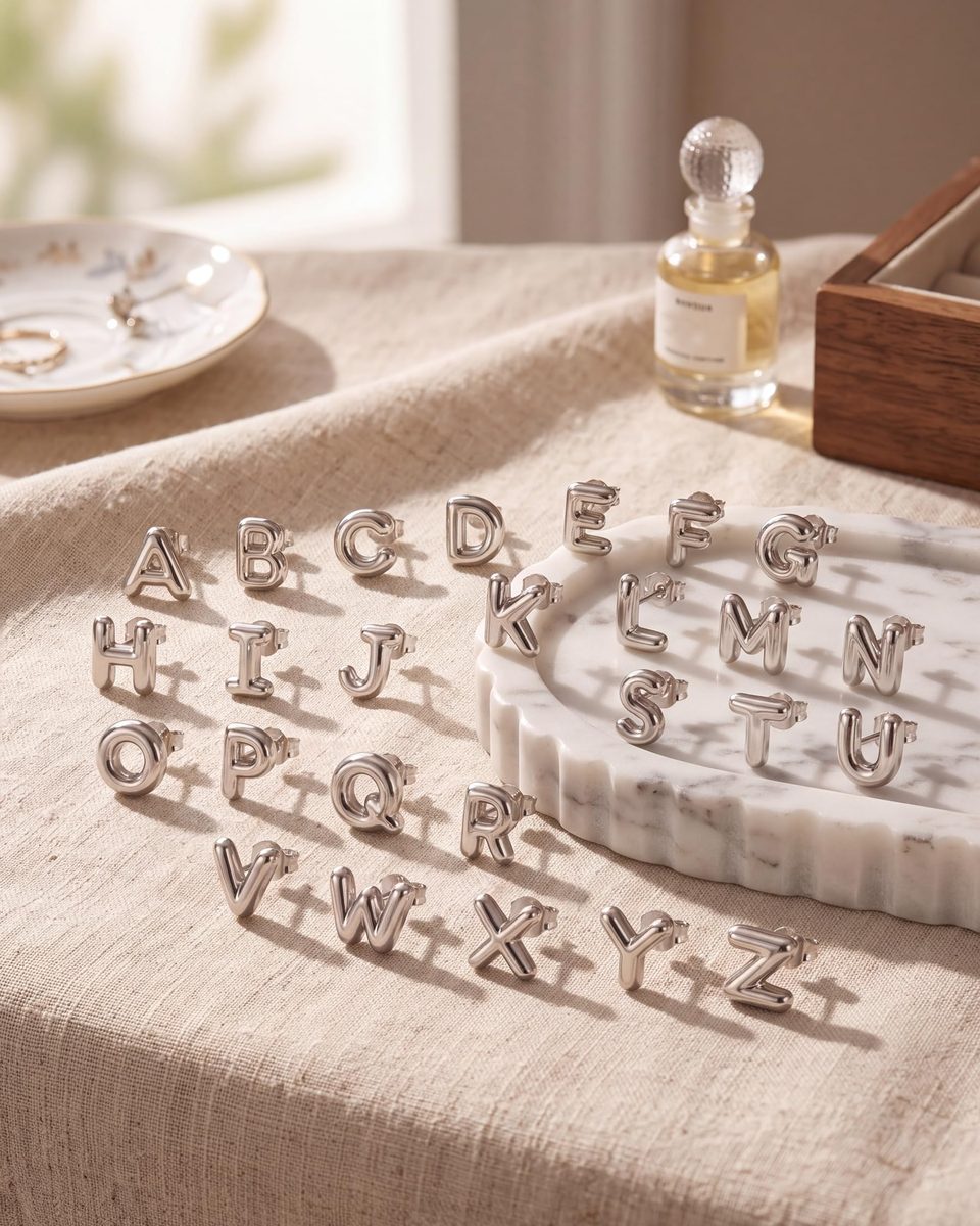 Trendy Silver Stud Earrings – photo 6