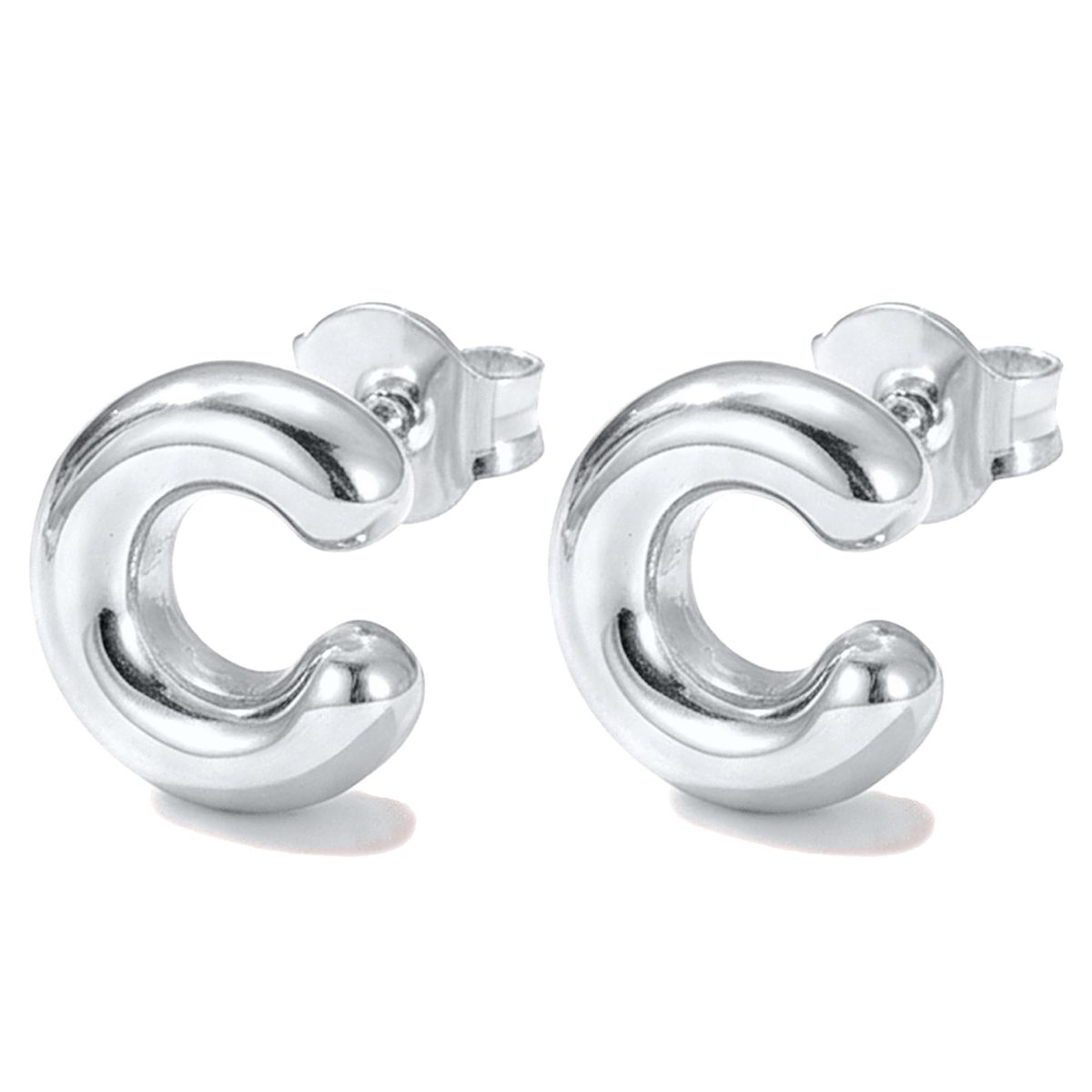 Trendy Silver Stud Earrings