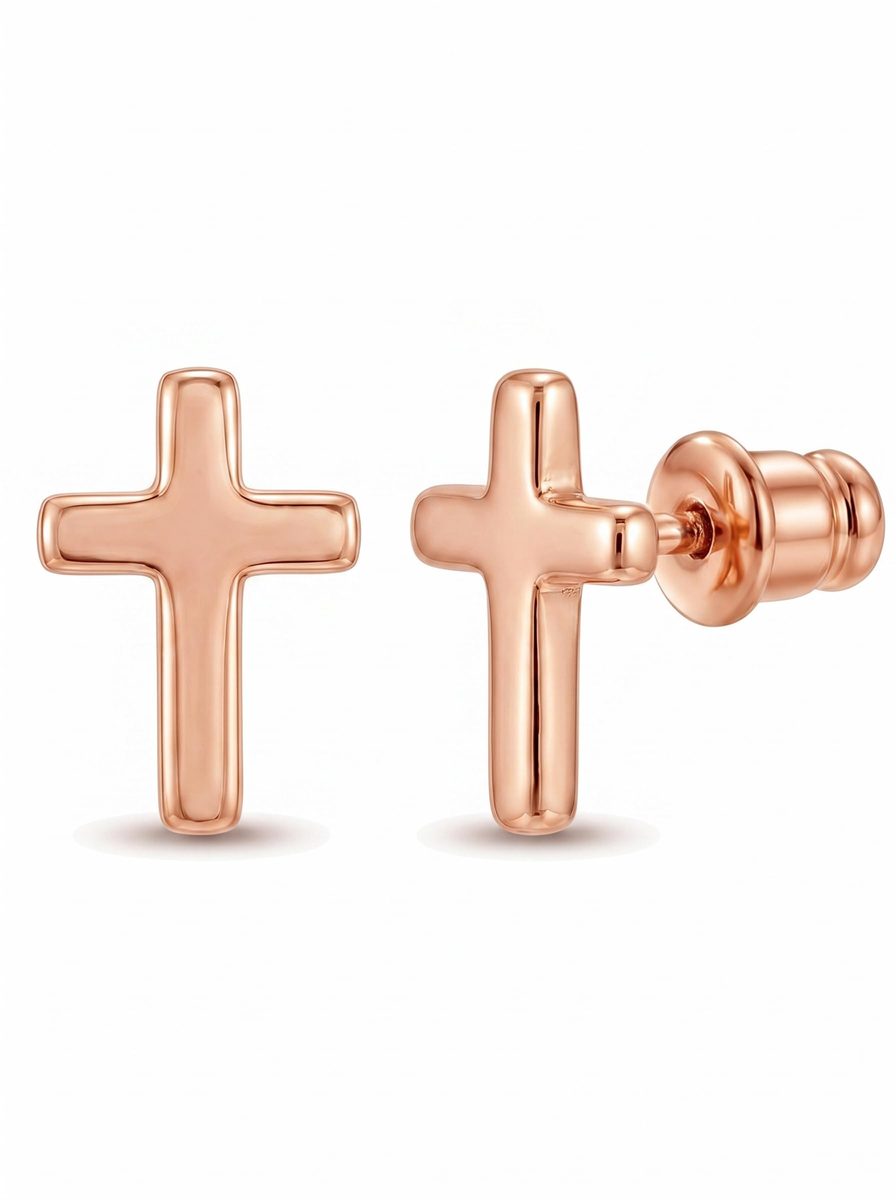 Trendy Rose Gold Stud Earrings