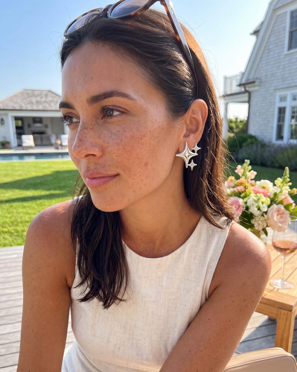 Trendy Silver Stud Earrings – photo 7