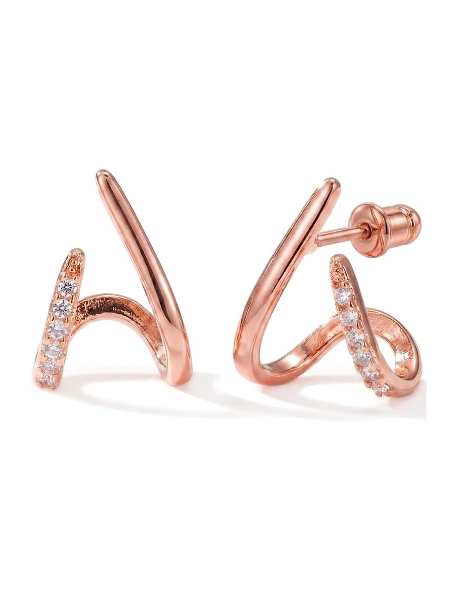Dainty Rose Gold Stud Earrings