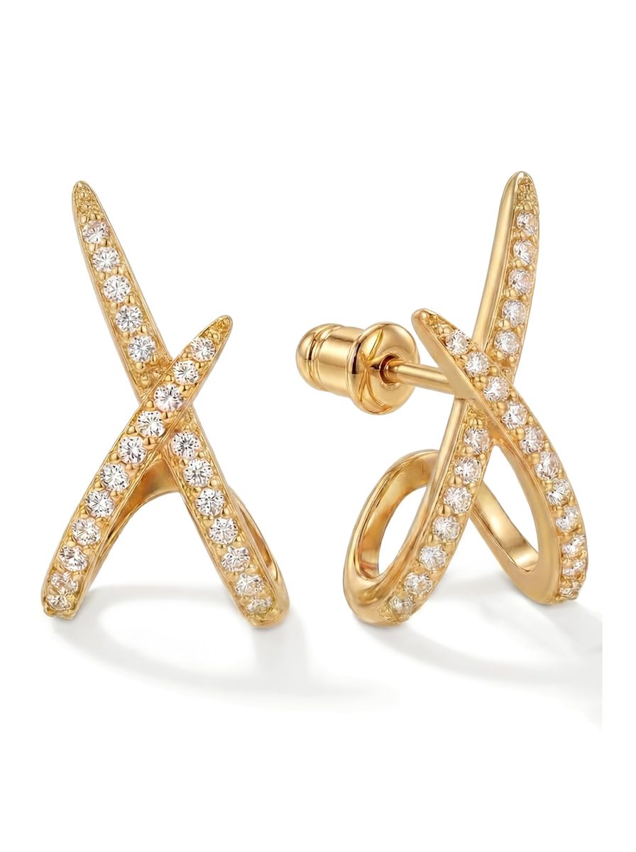Dainty 14K Gold Stud Earrings