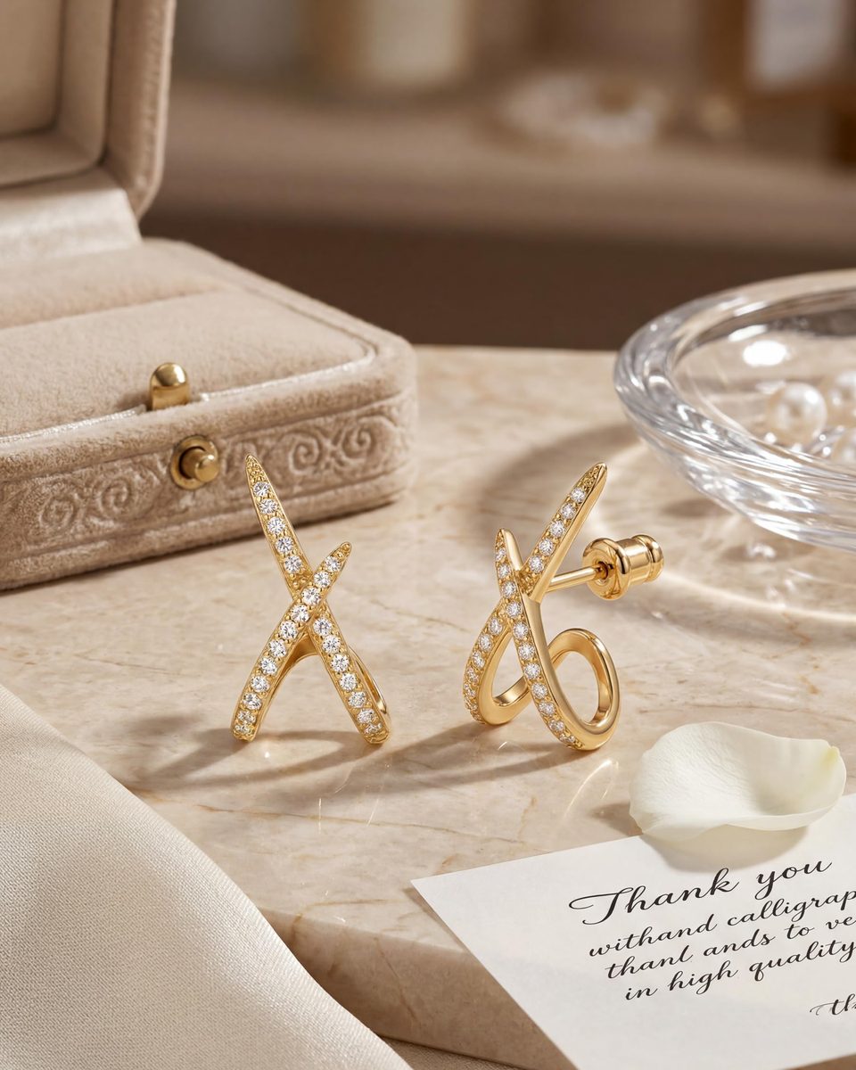 Dainty 14K Gold Stud Earrings – photo 6