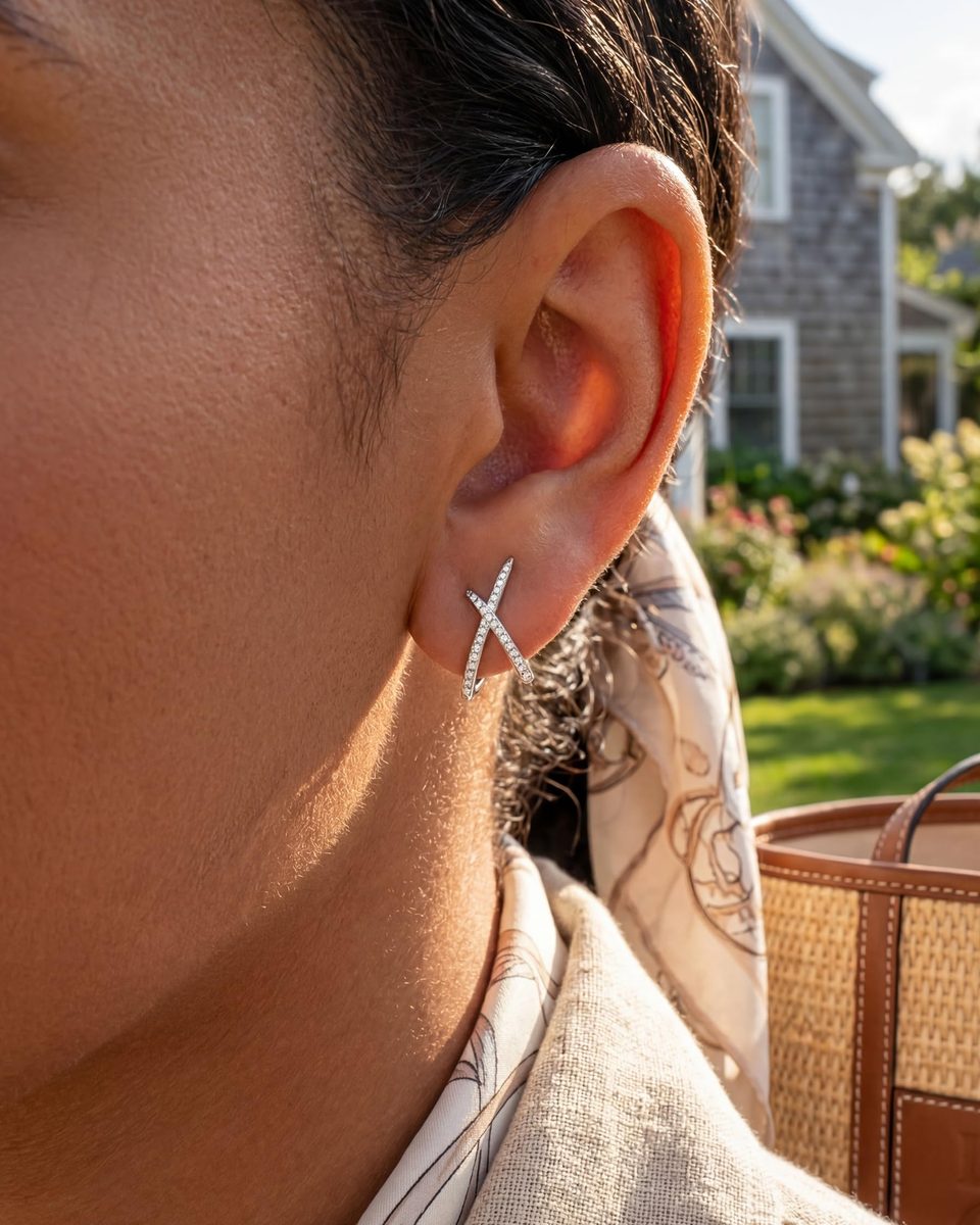 Trendy Silver Stud Earrings – photo 2